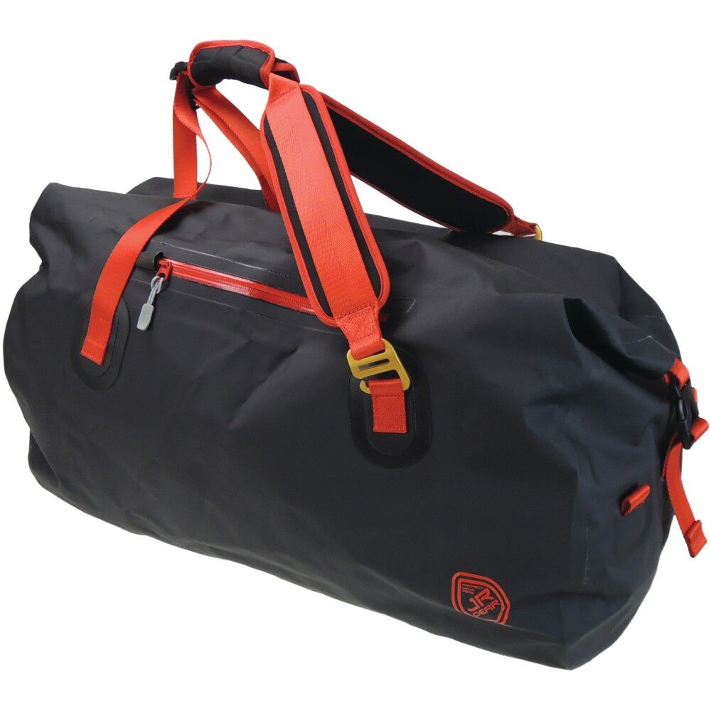 Jr Gear Roll Top Vinyl Duffel Su Geçirmez Spor Çanta 100 Litre-SİYAH-KIRMIZI