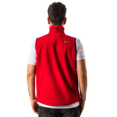 FreeCamp Vest Erkek Softshell Yelek-KIRMIZI